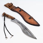 34cm Dövme Çelik Kukri - Ceviz Sap 5160 Karbon