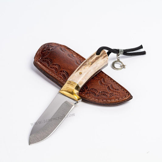 Geyik Boynuz Saplı Bushcraft Model 17 CM - Tanem Craft