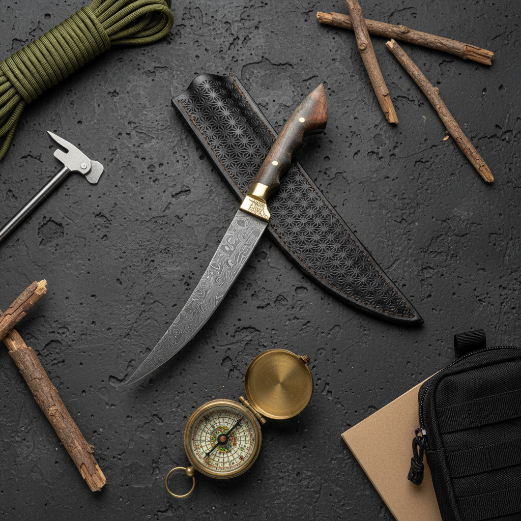 Baba Model Damascus Celik 34 Cm