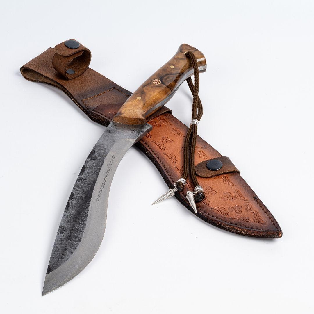 Dövme Çelik Kukri Zeytin Saplı 34 CM