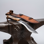 34 cm Dövme Çelik Kukri - Zeytin Sap 5160 Karbon Çelik