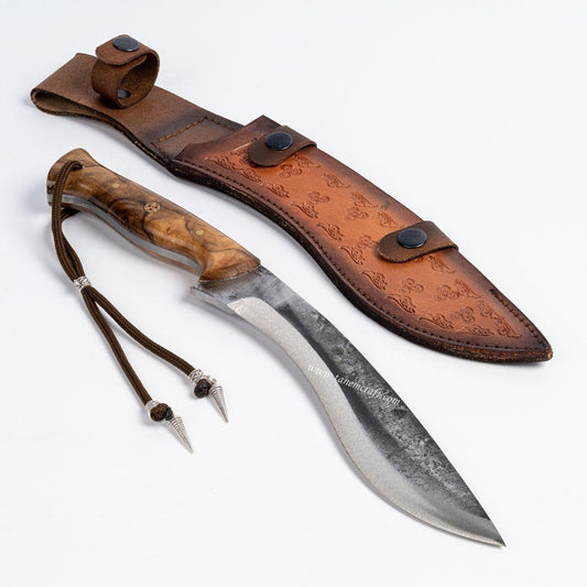Dövme Çelik Kukri Zeytin Saplı 34 CM