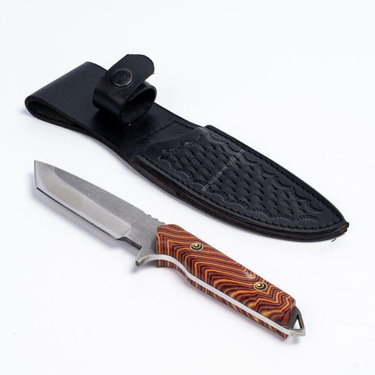 N690 Çelik G.Carta Kırmızı Sap Tanto Model 24 CM