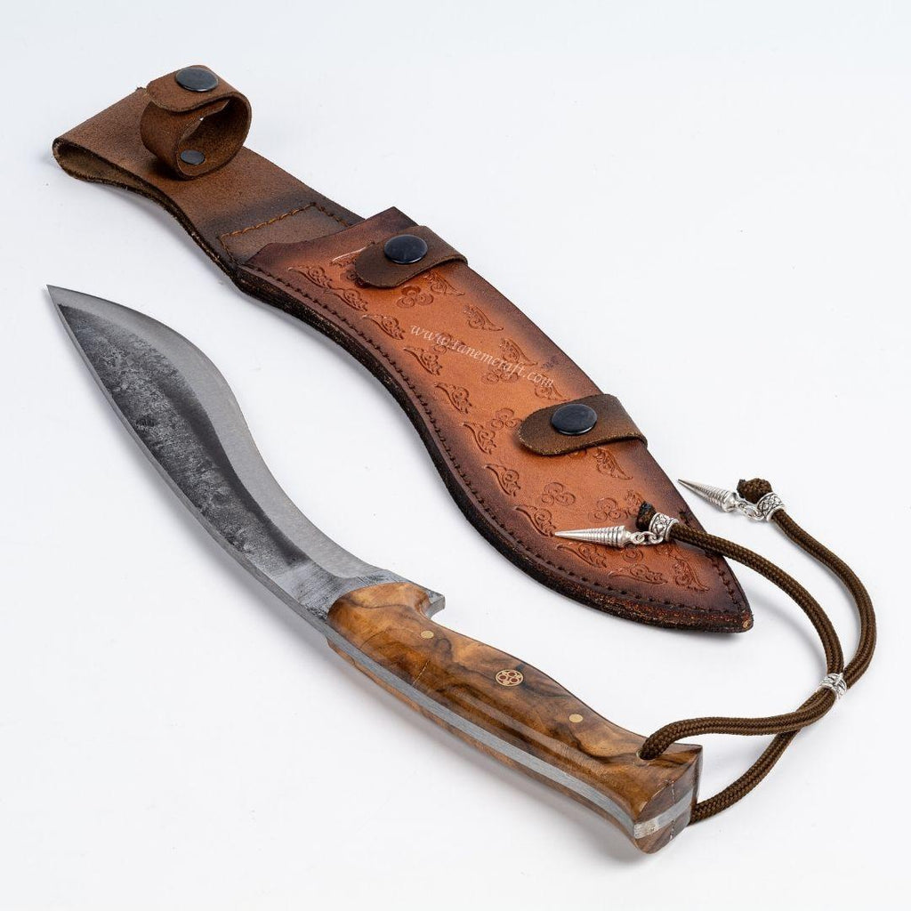 Dövme Çelik Kukri Zeytin Saplı 34 CM