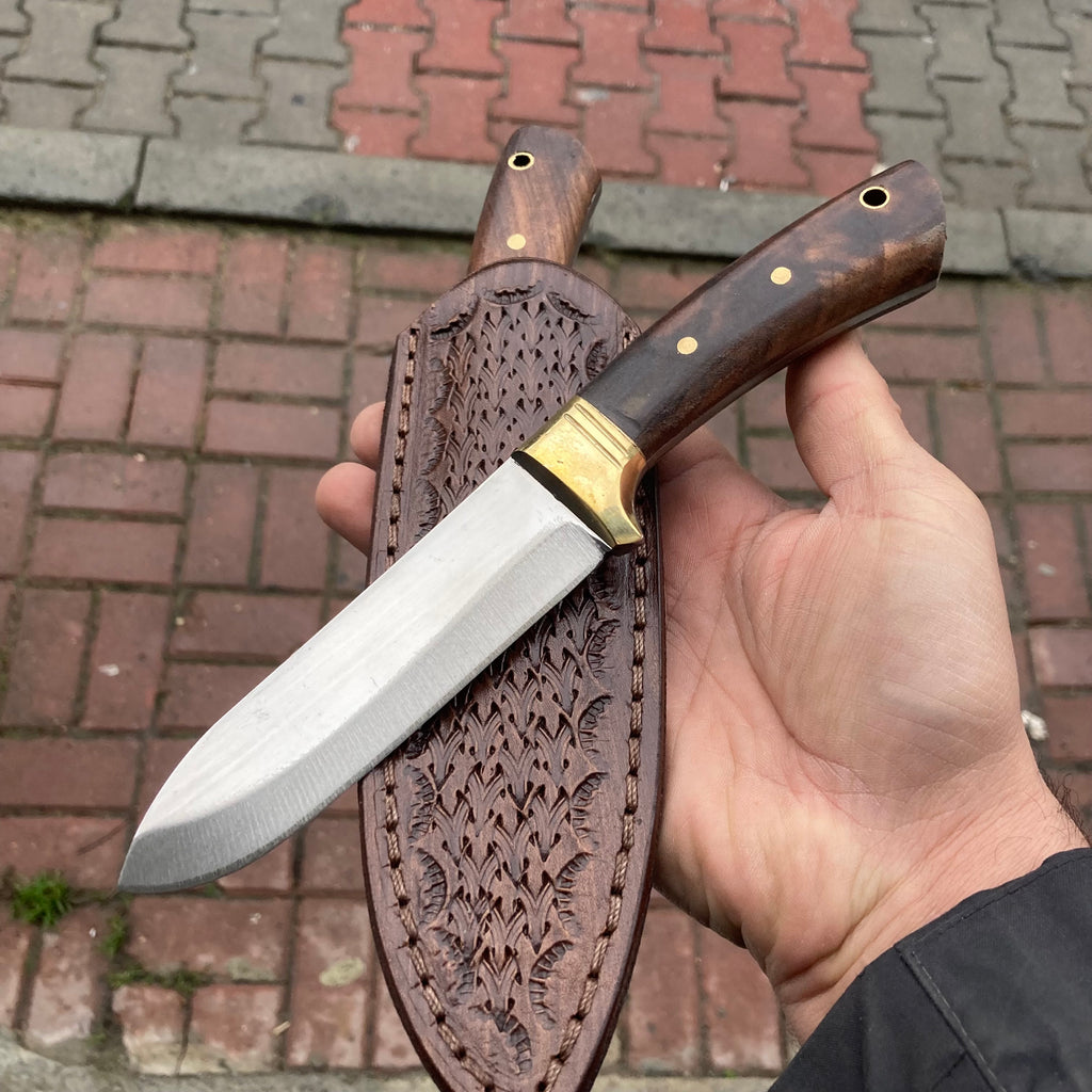 outdoor kamp bıçağı ceviz sap 4116 çelik