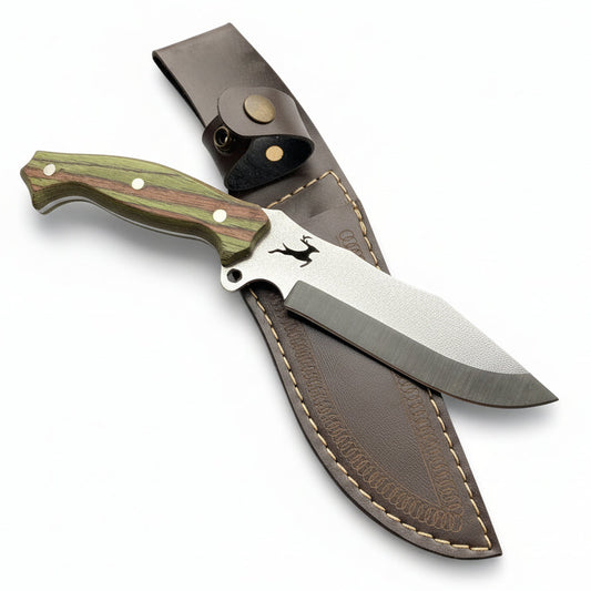 Zebrano Saplı Geyik Motifli Avcı Model 26,5 CM