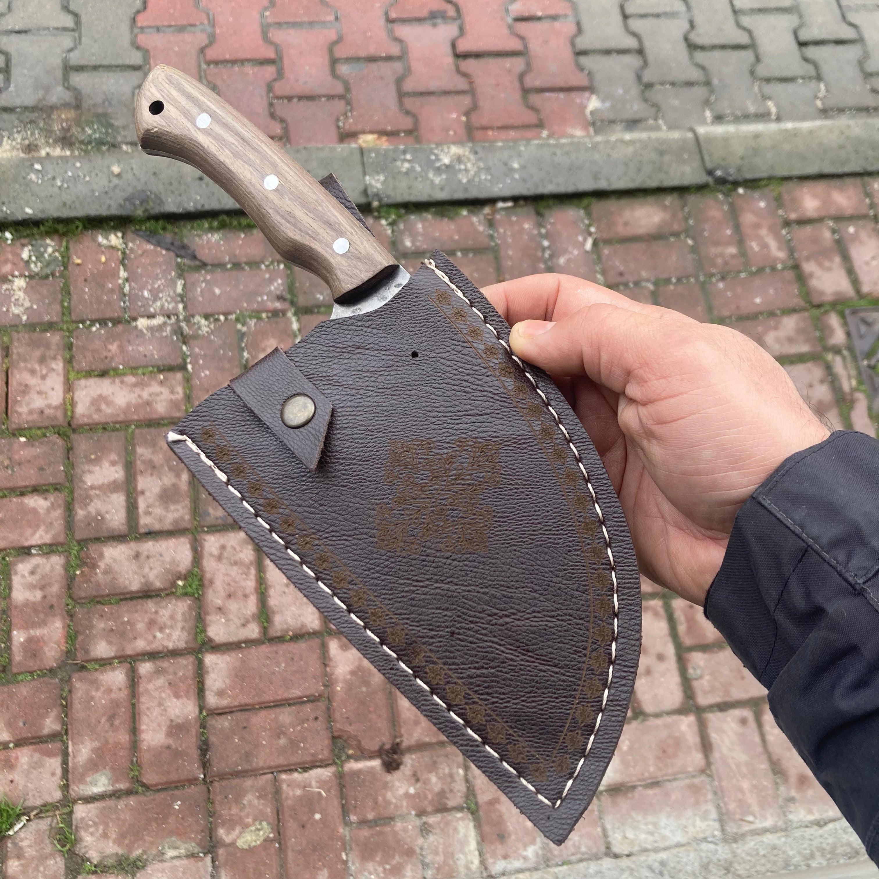 tanem craft almazan kamp bıçağı deri kılıflı