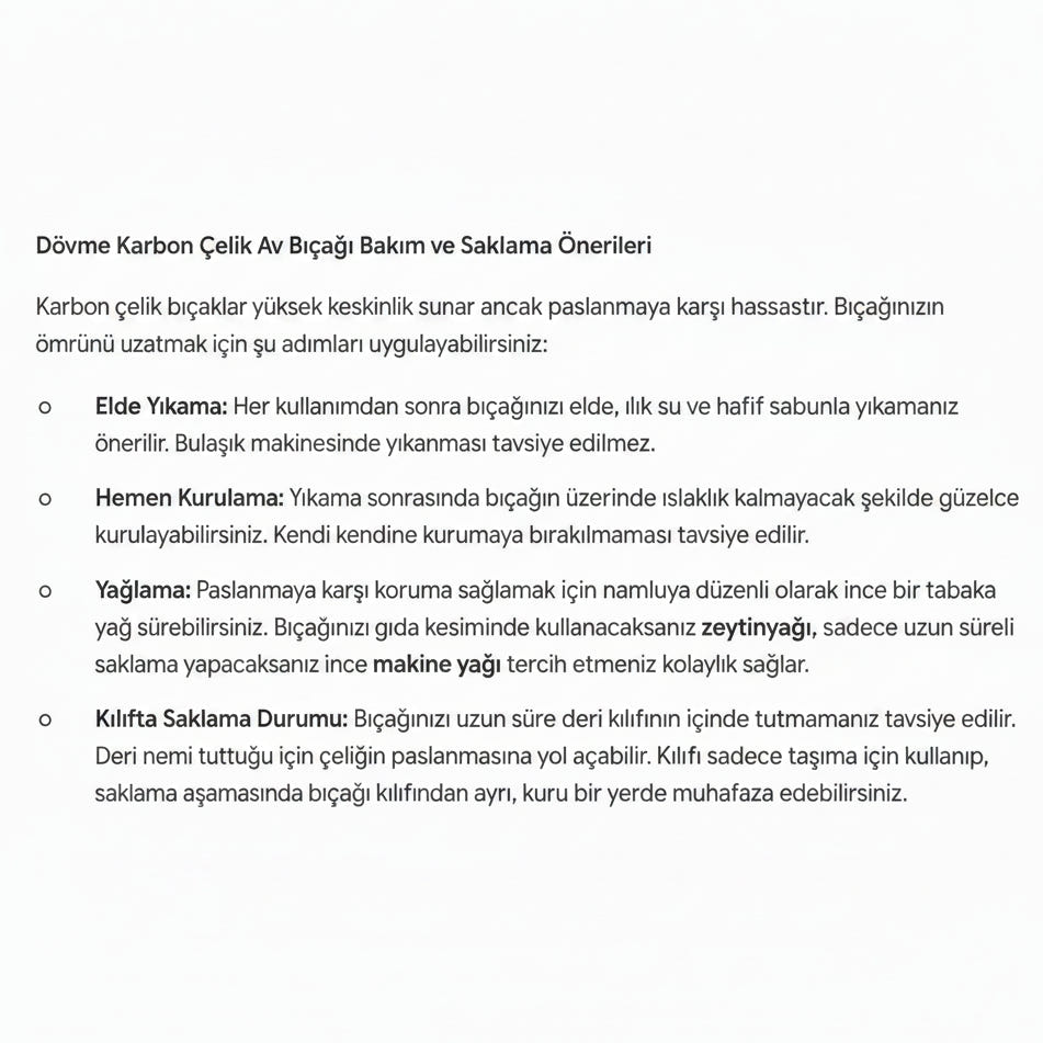 34cm Dövme Çelik Kukri - Ceviz Sap 5160 Karbon