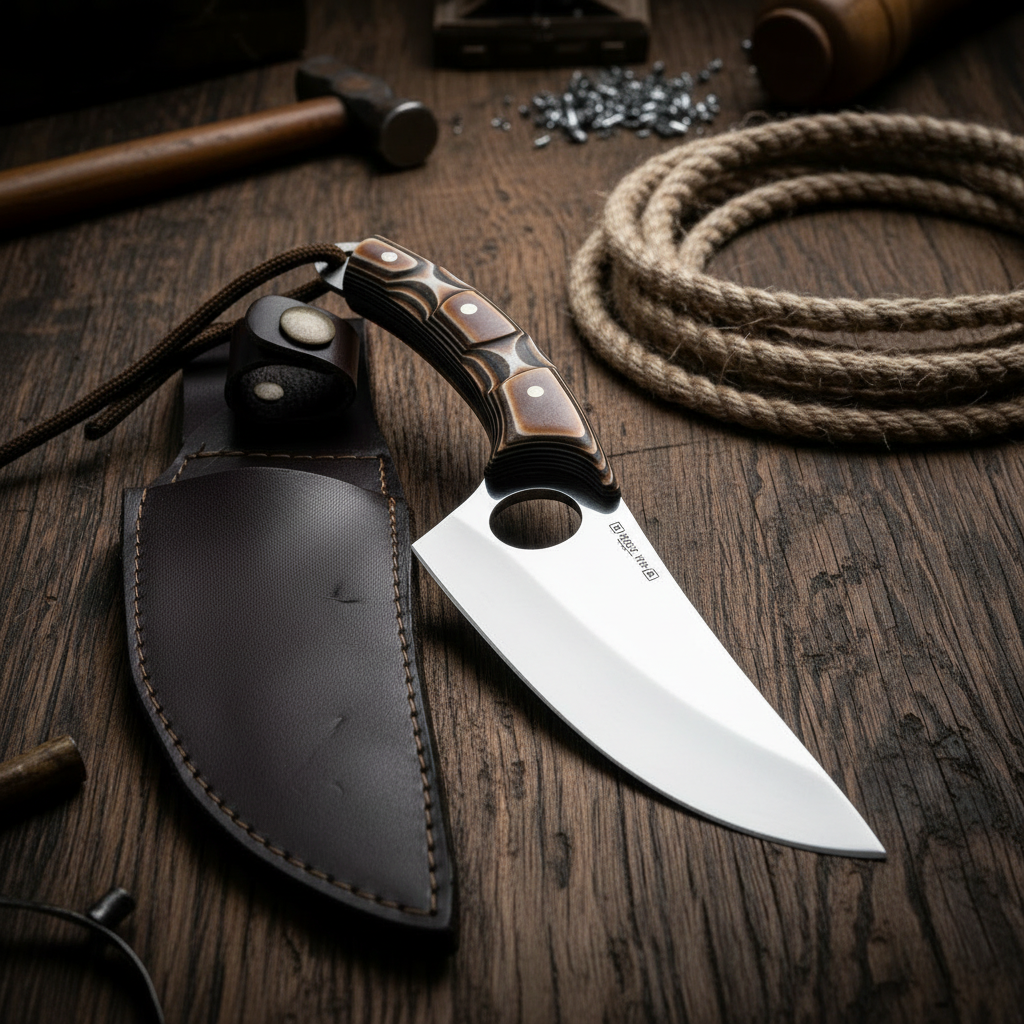 4034 Çelik Kamp Bıçağı – Verzalit Saplı 27 cm Viking Şef Bıçağı