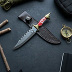 Ay Yıldız Tırtıklı Model Kurtbaşlı 34.5 CM Av Bıçağı