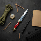 Ay Yıldız Tırtıklı Model Kurtbaşlı 26.5 CM Av Bıçağı