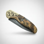 M390 Çelik Stabilize Sap 21 CM Gravür İşlemeli Model