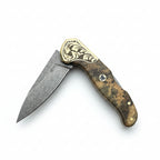 M390 Çelik Stabilize Sap 21 CM Gravür İşlemeli Model
