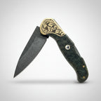 M390 Çelik Stabilize Sap 21 CM Gravür İşlemeli Model