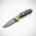 M390 Çelik Stabilize Sap 21 CM Gravür İşlemeli Model