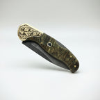 M390 Çelik Stabilize Sap 21 CM Gravür İşlemeli Model