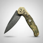 M390 Çelik Stabilize Sap 21 CM Gravür İşlemeli Model