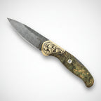 M390 Çelik Stabilize Sap 21 CM Gravür İşlemeli Model