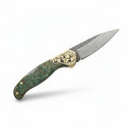 M390 Çelik Stabilize Sap 21 CM Gravür İşlemeli Model