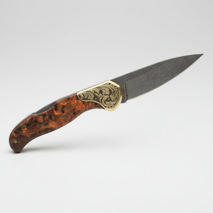 M390 Çelik Stabilize Sap 21 CM Gravür İşlemeli Model