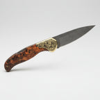 M390 Çelik Stabilize Sap 21 CM Gravür İşlemeli Model