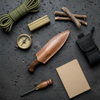 Dövme Çelik Ceviz Sap 24 CM bushcraft Kamp Bıçağı
