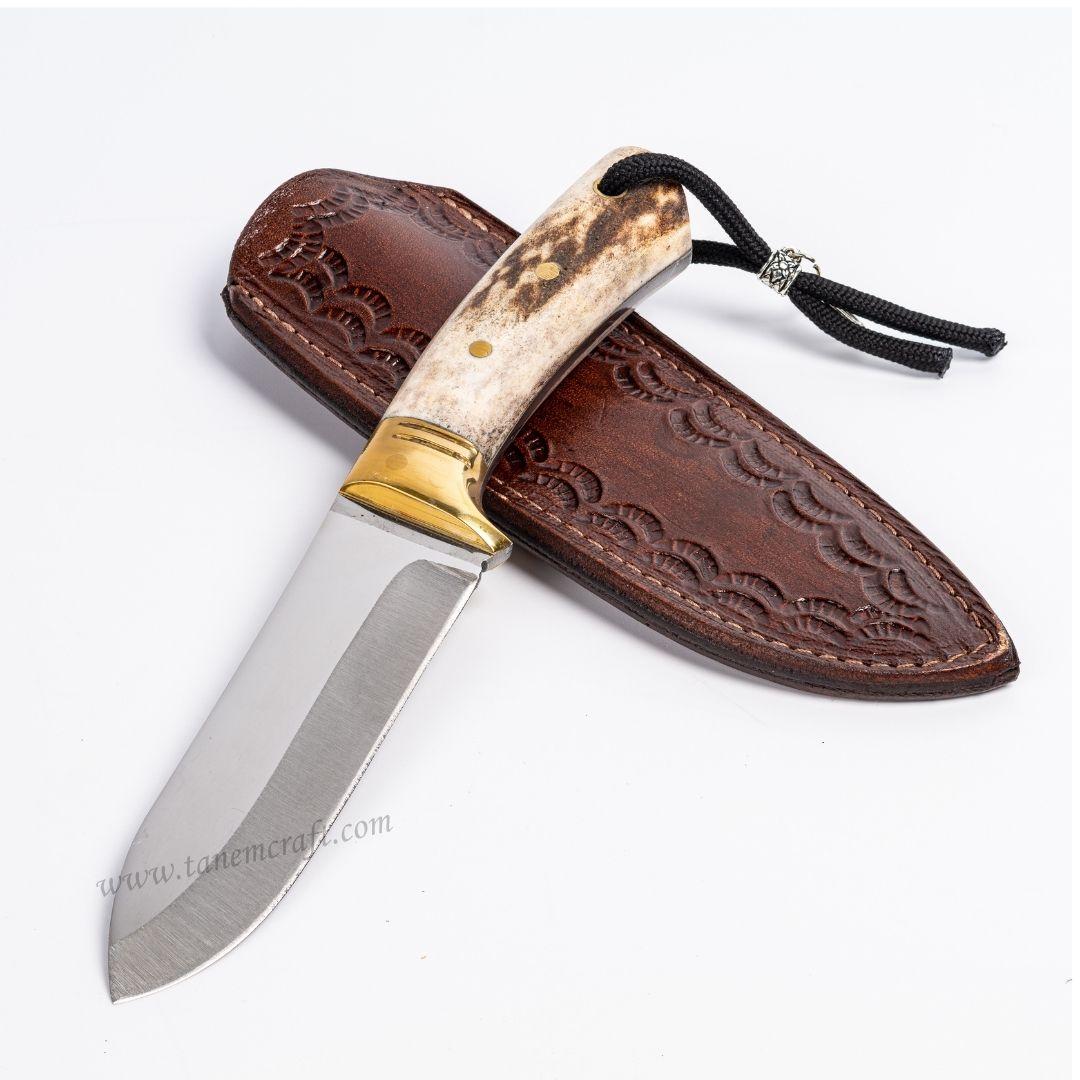22 cm outdoor kamp bıçağı deri kılıflı