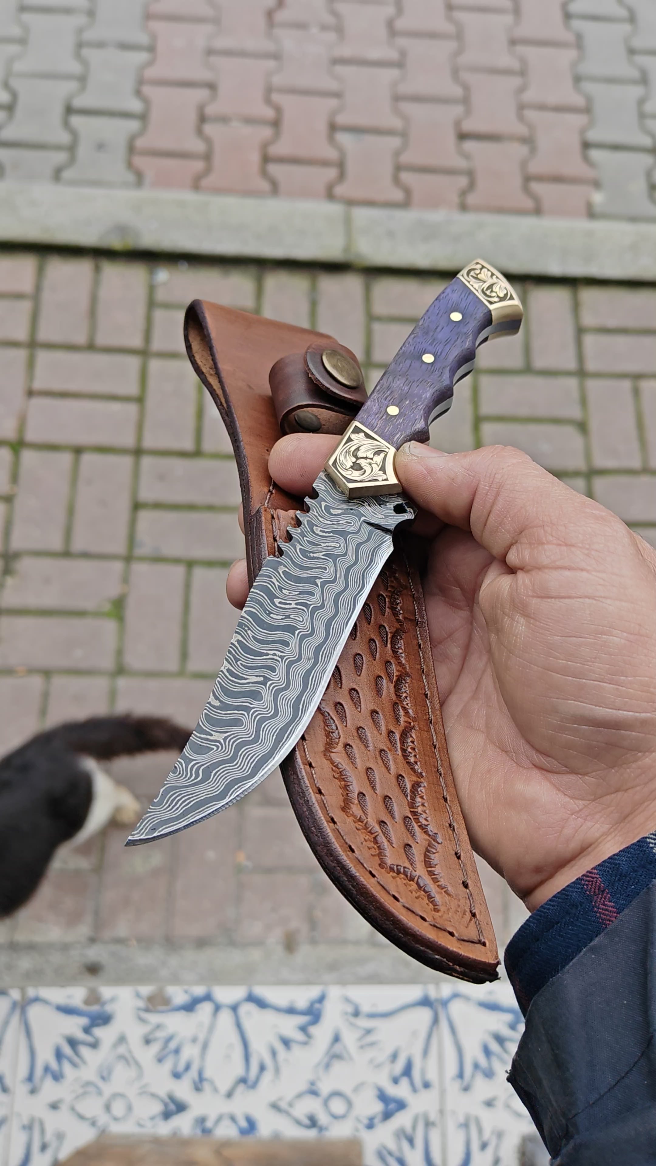 Damascus Çelik Stabilize Sap - 21.5 Cm