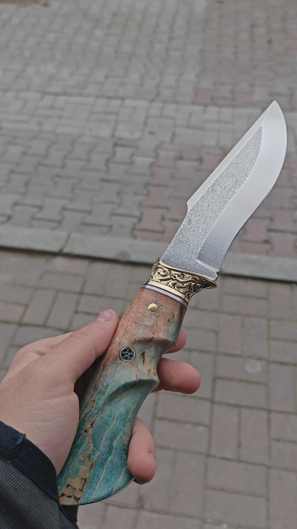 N690 Çelik Stabilize Saplı Pirinç Önlüklü Avcı Model 28.5 CM