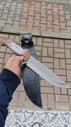 Hibrit Sap Bowie Model 30 CM El Yapımı Outdoor Av Bıçağı