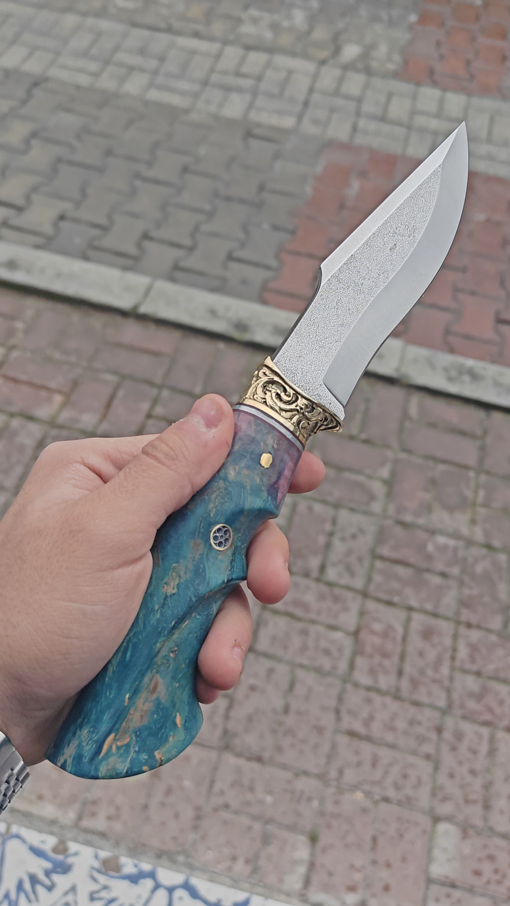 N690 Çelik Stabilize Saplı Pirinç Önlüklü Avcı Model 28.5 CM