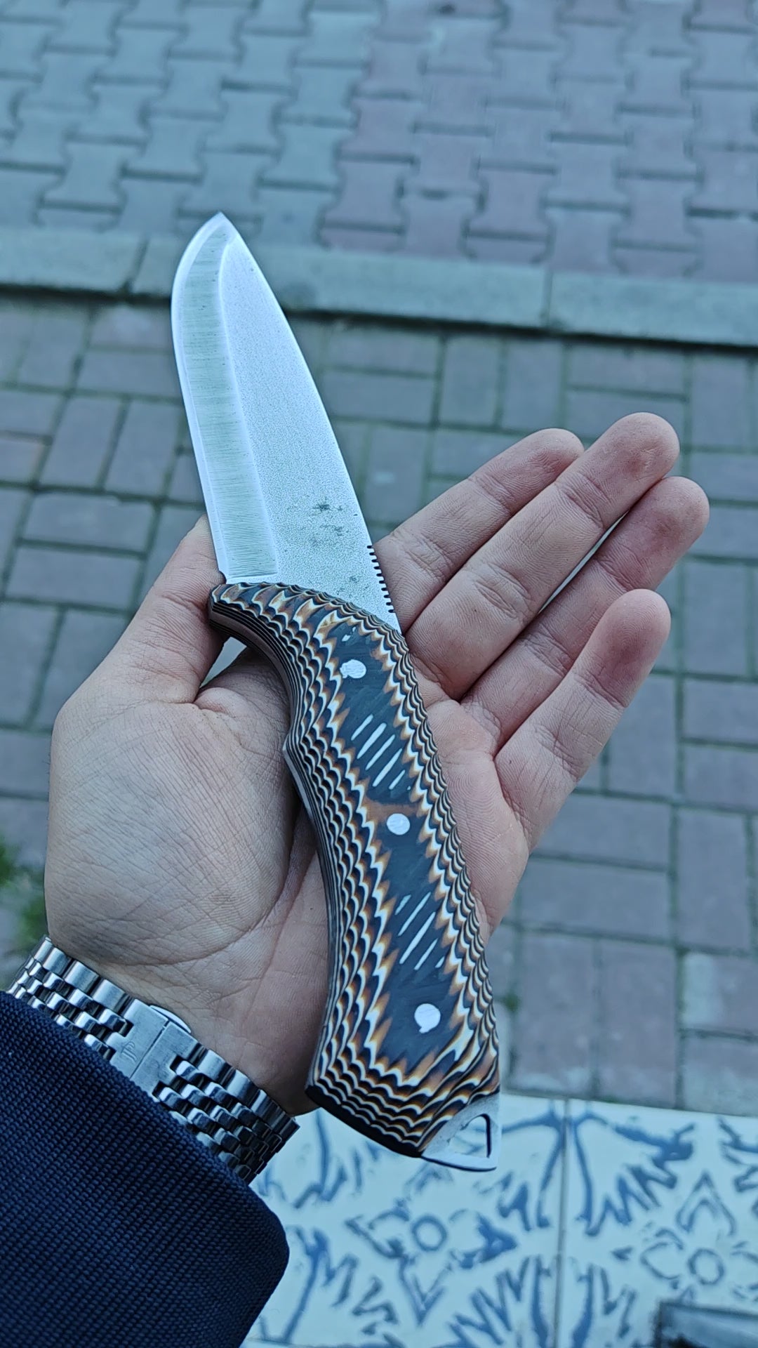 4116 Çelik Verzalit Sap 25.5 CM Outdoor Av Bıçağı