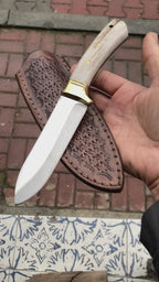 22 cm geyik boynuzu sap kamp bıçağı