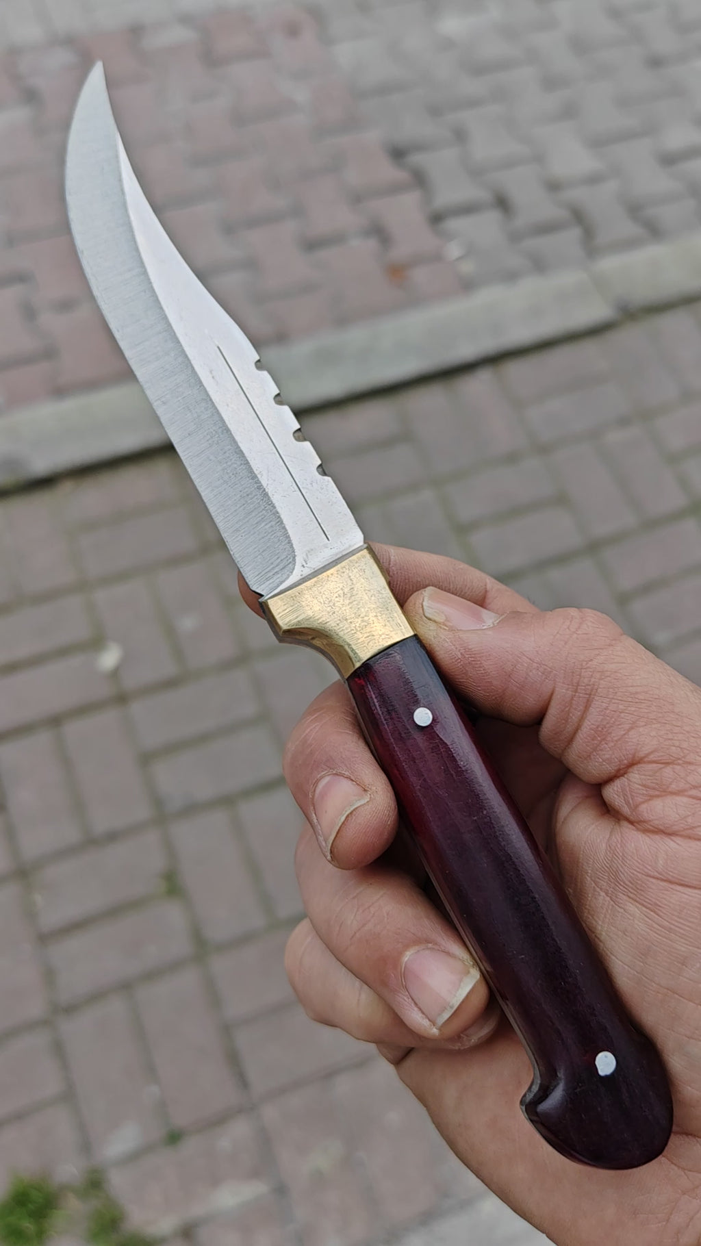 23 CM Epoksi Saplı El Yapımı Outdoor & Kamp Bel Bıçağı