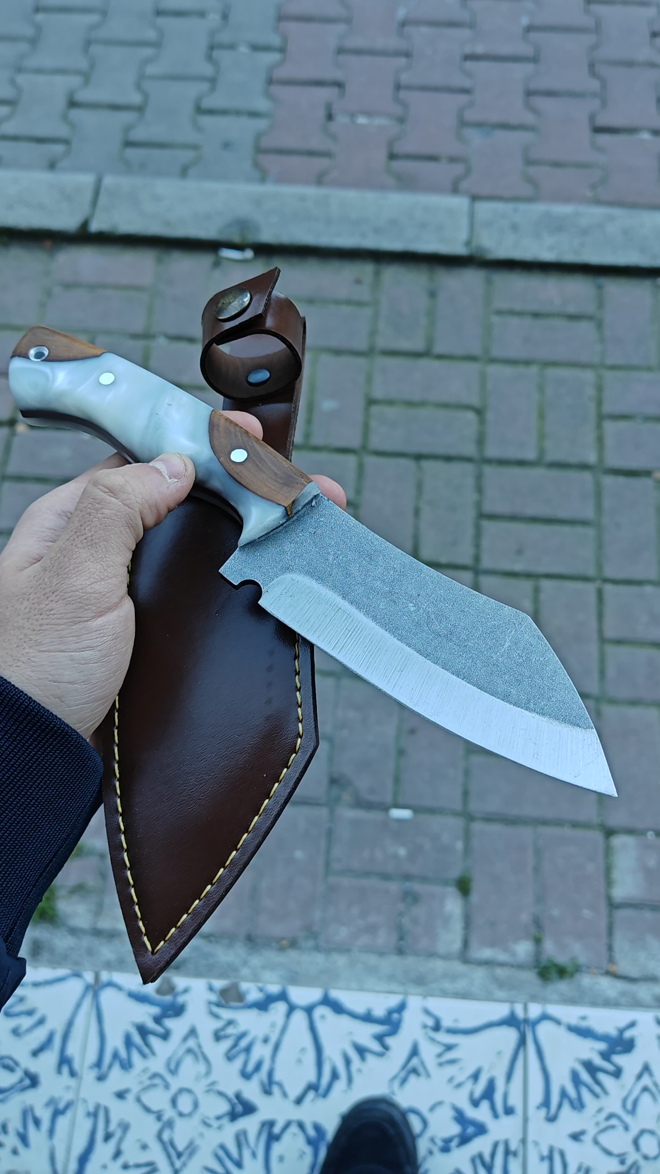 Hibrit Sap Satır Model 24 CM Kamp Bıçağı