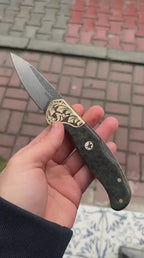 M390 Çelik Stabilize Sap 21 CM Gravür İşlemeli Model