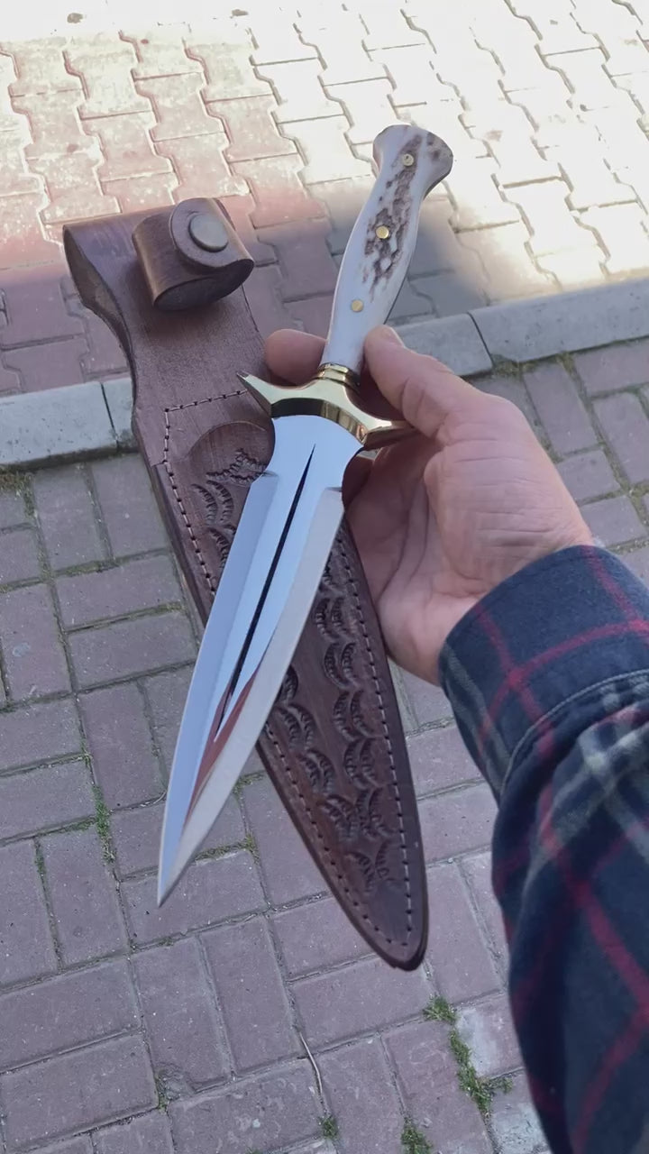 Geyik Boynuzu Sap Çerkes Model 30 CM