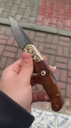 M390 Çelik Stabilize Sap 21 CM Gravür İşlemeli Model