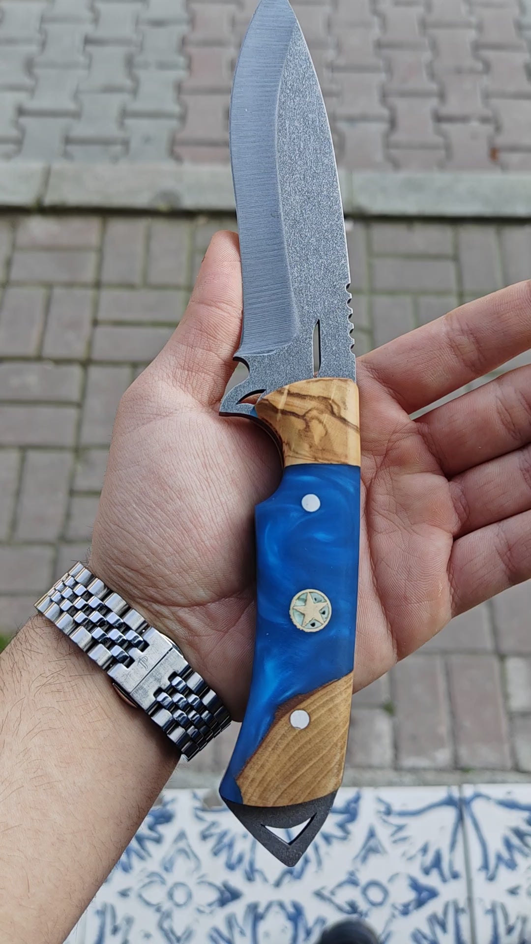 25 CM Hibrit Saplı El Yapımı Outdoor Av Bıçağı