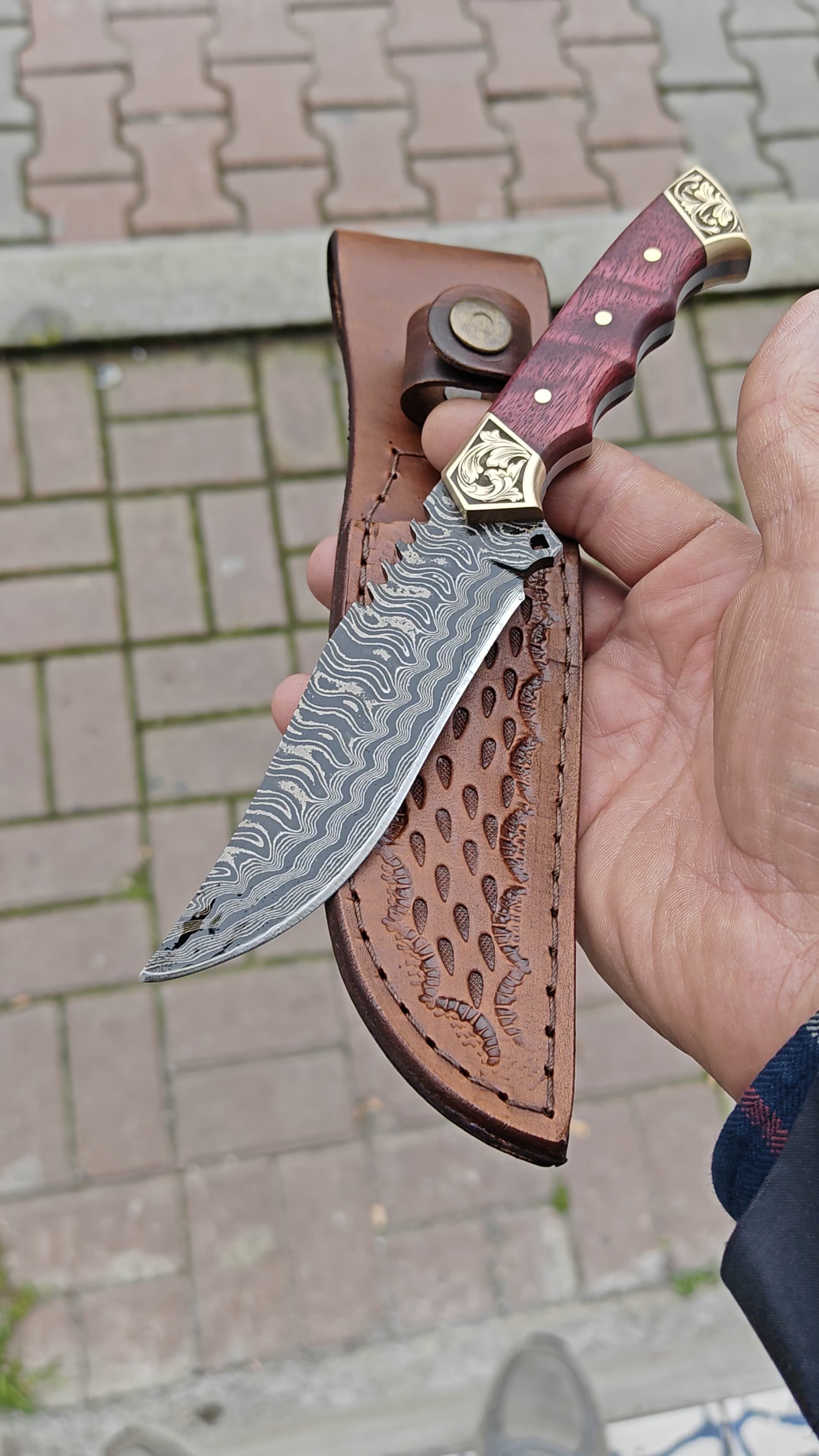 Damascus Çelik Stabilize Sap - 21.5 Cm