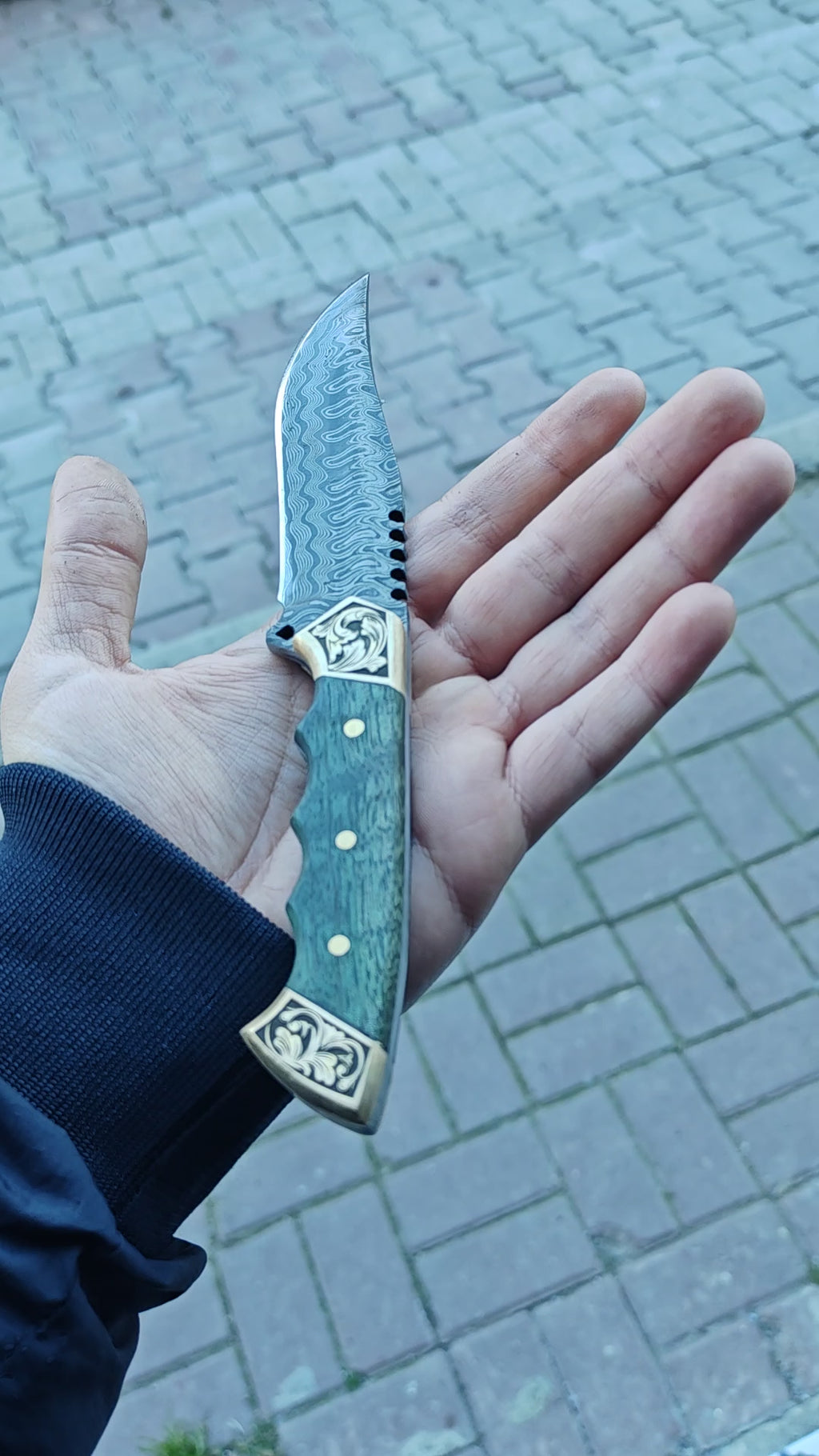 Damascus Çelik Stabilize Sap - 21.5 Cm