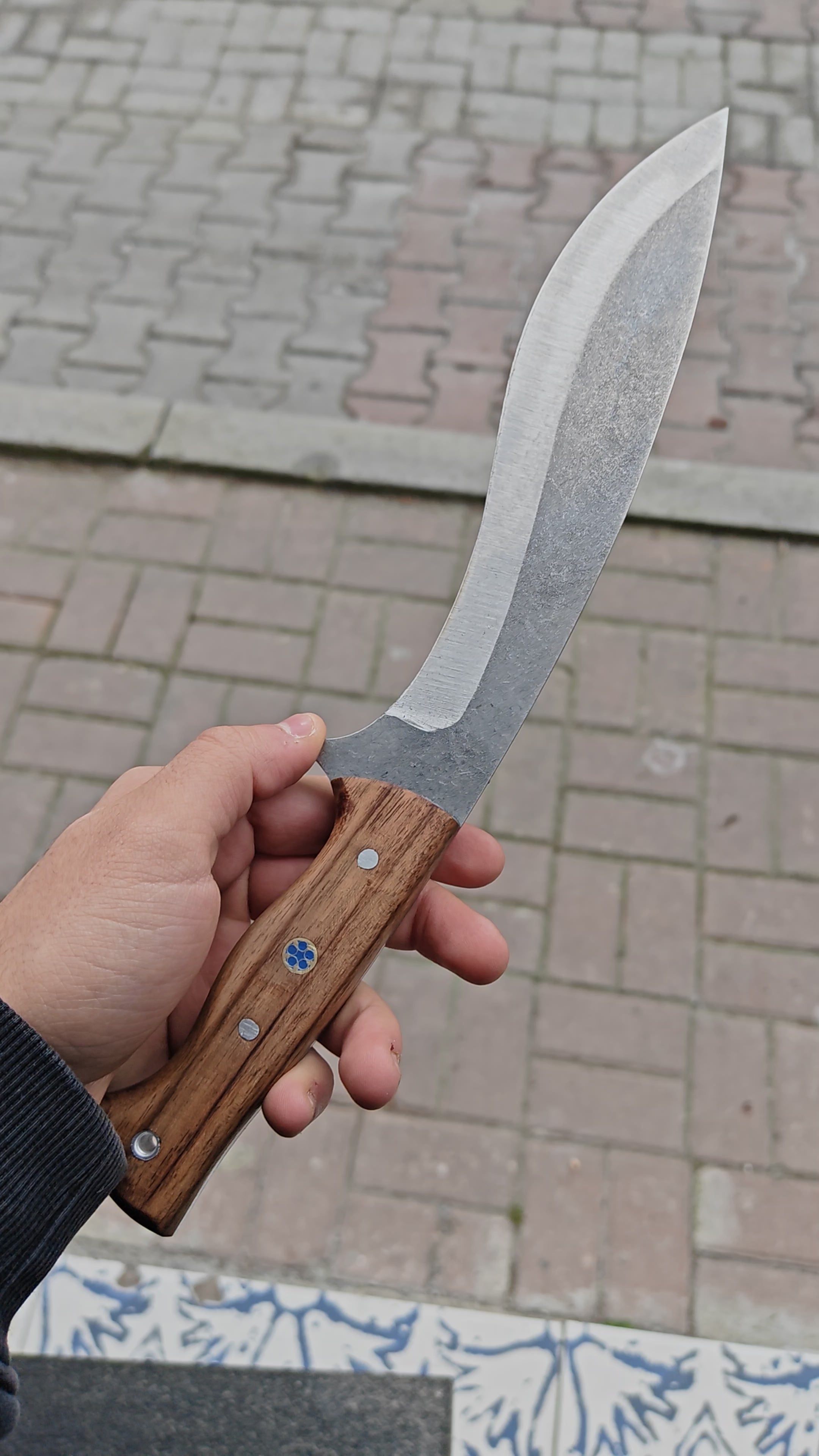 33cm Kukri Bıçak - Ceviz Sap 4116 Çelik