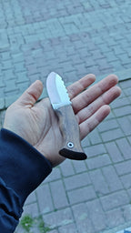 4034 Çelik Ceviz Sap 15 CM Bushcraft Kamp Bıçağı