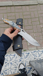 4034 Çelik Hibrit Sap Kamp Bıçağı – 25.5 cm Gri Outdoor Bıçak