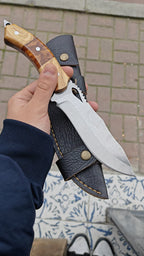 4034 Çelik Hibrit Sap Kamp Bıçağı – 25.5 cm Sarı Outdoor Bıçak