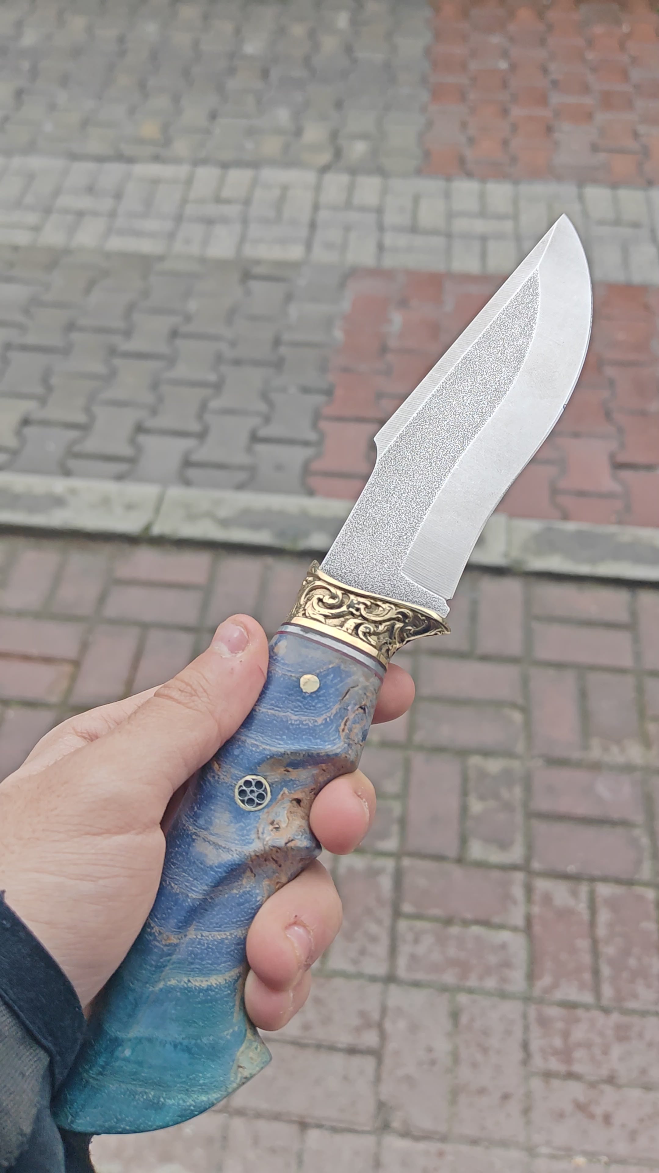 N690 Çelik Stabilize Saplı Pirinç Önlüklü Avcı Model 28.5 CM