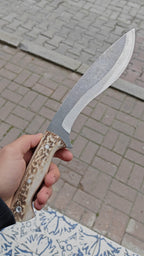 Kukri Model Geyik Boynuzu Saplı 33 CM