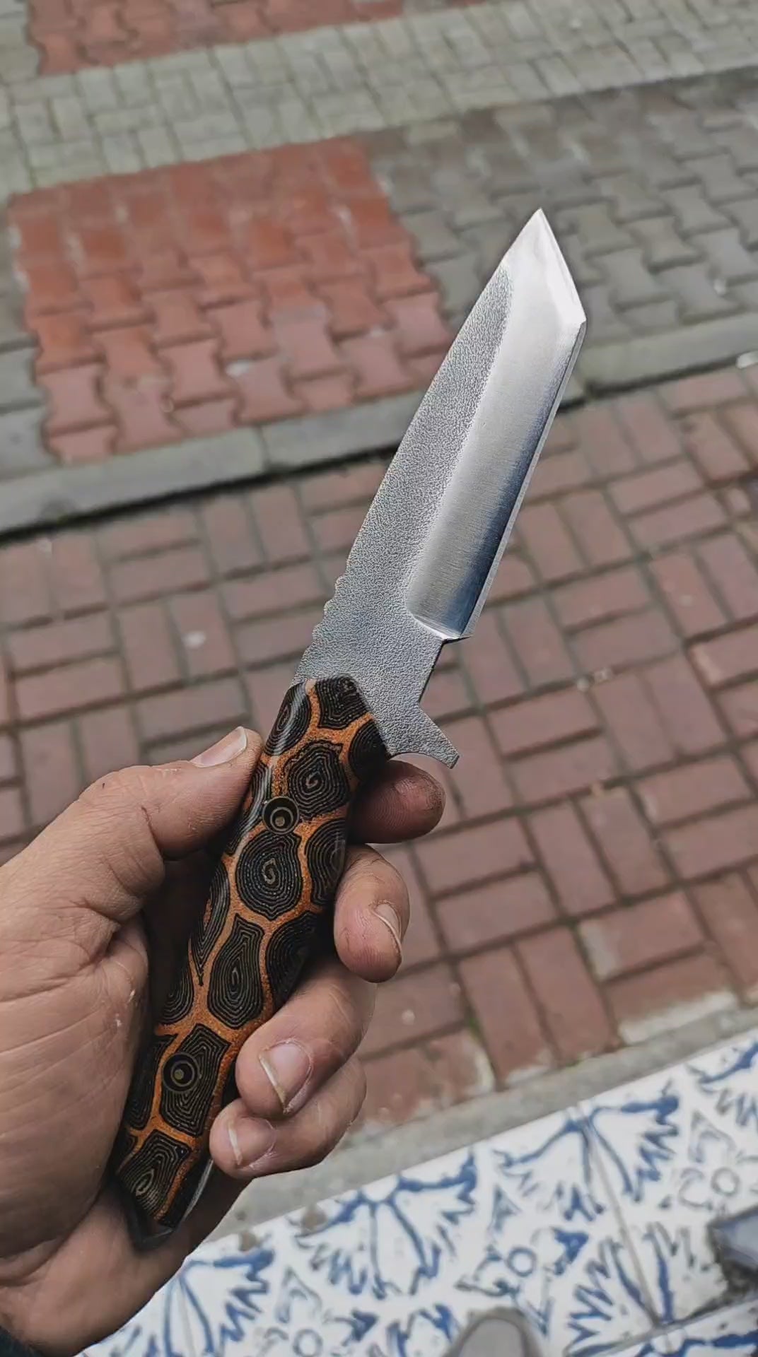 N690 Çelik G.Carta Sap Tanto Model 24 CM