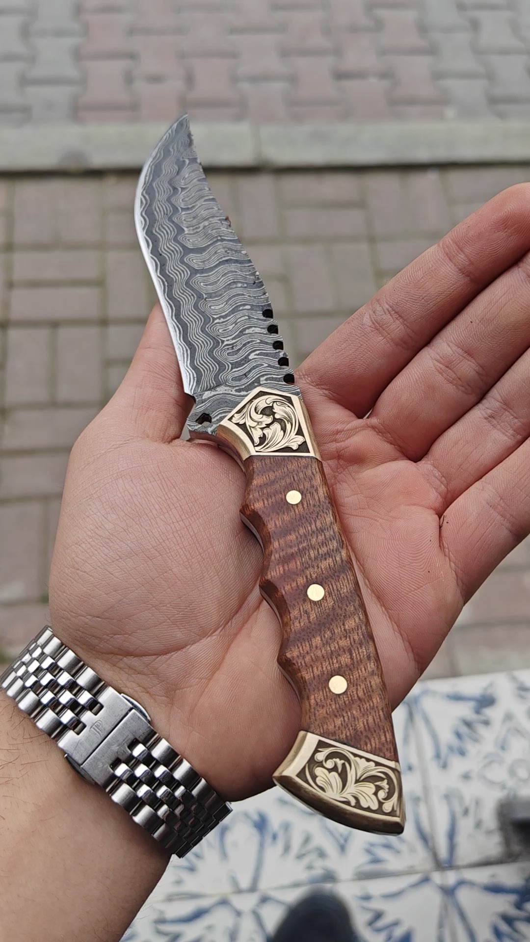 Damascus Çelik Stabilize Sap - 21.5 Cm