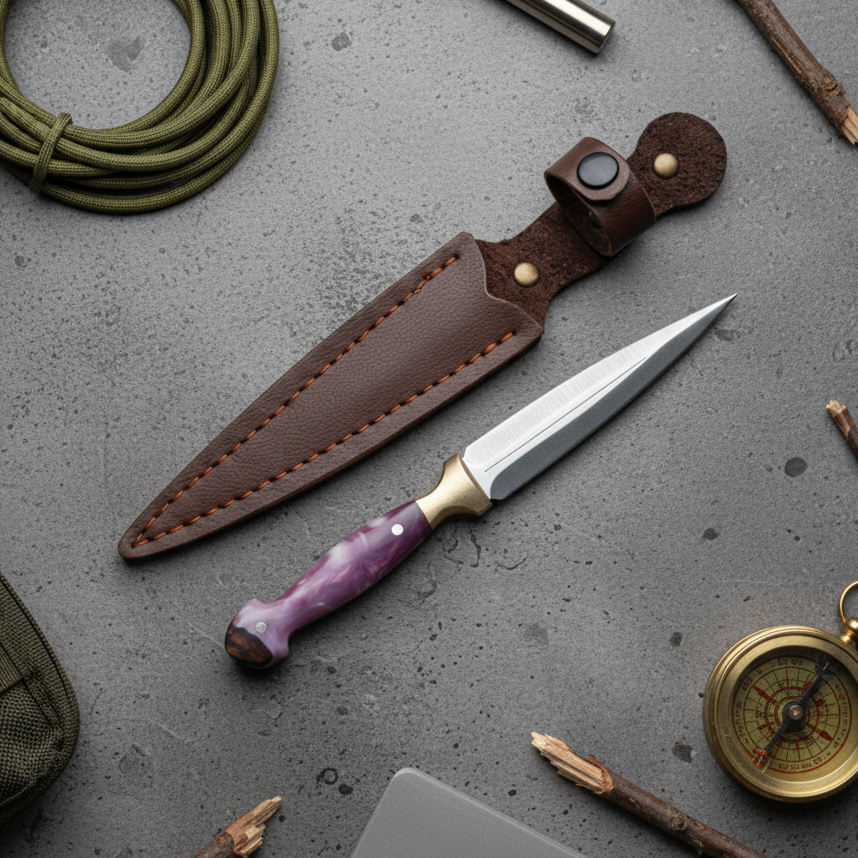 Hibrit Sap Çerkes Model 20 CM Kamp Bıçağı